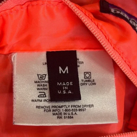 VTG Patagonia Reversible Windbreaker Womens M Navy Orange Snap T Pullover Hiking - Picture 11 of 12